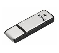 Hama Fancy 128Gb Usb 2.0 Memory Pen Brushed Aluminium Cap Keyring Black/Silver