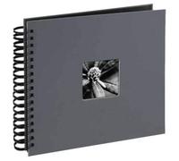 Grey Spiral Traditional Photo Album - 25 Black Pages - 10.5 x 9.25 Inches