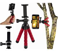 Hama Flex Mini Tripod 14cm Red Flexible Legs for GoPro Smartphone, 3-Leg