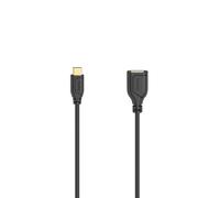 Hama "Flexi-Slim USB-C-OTG Cable, USB 2.0, 480 Mbit/s, black, 0.15 m