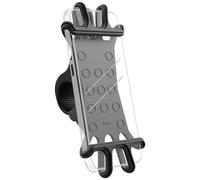Hama Flexible Bicycle Phone Holder (Phone Holder for Mountain Bike, Motorcycle, Scooter, Smartphone up to 6-8 cm Wide and 13-15 cm High, Universal Handlebar Mount) Black
