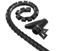 HAMA, Flexible Cable Organizer (Hama Spiral Flexible Cable Hose, Universal, 30 mm, 1.5 m) Black