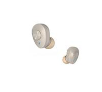 Hama Freedom Buddy Bluetooth Headphones (True Wireless, In-Ear Earbuds, Wireless Bass Boost, Voice Control, with Charging Box), Beige, Small