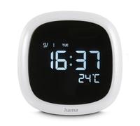 hama Germany Bora Bora Alarm Clock with Night Light Function Dimmable White