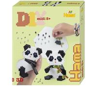 Hama Gift Box - 3D Panda | Approx. 2.500 Beads, 1 Large Hexagonal pegboard No. 276, Colour Printed Design Sheet, Instructions and Ironing Paper