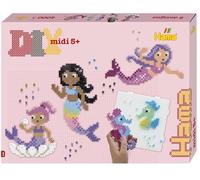 Hama Gift Box - Mermaids | Approx. 4.000 Beads, 2 Large Square pegboards No. 234, 2 Hama Gems, Colour Printed Design Sheet, Instructions and Ironing Paper