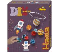 Hama Gift Box - Space | Approx. 2.500 Beads, 2 pegboards. 1 Display Mobile Ring, 1 String, Colour Printed Design Sheet, Instructions and Ironing Paper