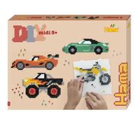 Hama Gift Box - Vehicles | Approx. 4.000 Beads, 2 Large Square pegboards No. 234, Colour Printed Design Sheet, Instructions and Ironing Paper