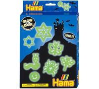 Hama Glow In The Dark Beads 1500pcs Midi Fuse Bead Craft Kit Pegboards