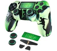 Hama Green Silicone Cover Grip Thumbstick Stickers Set for Sony PS4 Controller