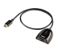 Hama HDMI Switch 2x1 Video/AV Signals Toggle Gold-Plated Connectors Black