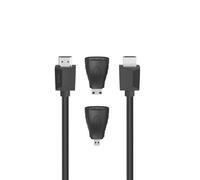 Hama High Speed HDMI Cable Ultra-HD 4K Ethernet 1.5m 2x HDMI Adapters Black