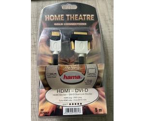 hama - Home Theatre HDMI - DVI-D Link Plug 5M Gold Connections 24k Gold Plated