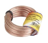 Hama HQ 20m Speaker Cable 2 x 0.75mm² 2-Core Transparent Copper