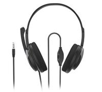 Hama HS-P100 V2 Headset Wired Head-band Office/Call center Black. Silv