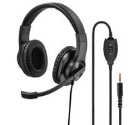 Hama HS-P350 Over-Ear PC Headset, Stereo, Black, 3.5 mm