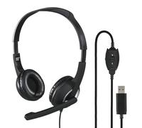 Hama HS-USB250 PC Office Headset with Microphone, USB, Stereo, Black