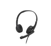 Hama Hs-Usb250 V2 Lightweight Office Headset With Boom Microphone Usb Padded Ear