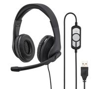 Hama HS-USB300 PC Office Stereo Mic Headset On-Ear 2 Metre USB A Cable (UK) BNIB