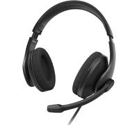 Hama HS-USB300 V2 Black Over Ear PC Headset with Microphone, Wired, USB A Port,