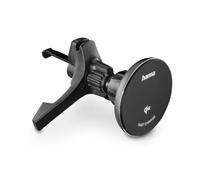 Hama Inductive Car Charging Station 15 W (Qi2 Certified, Magnetic Wireless Charger + Car Mobile Phone Holder, Compatible with MagSafe MagLine, Wireless Fast Charging), Black/Anthracite