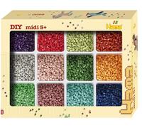 Hama beads and storage | Approx.9.600 beads distributed on 12 different colours and 1 storage tray with lid