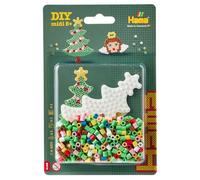 Hama Ironing Beads | Approx. 450 Beads, 1 Christmas Tree Pegboard No. 331 & Ironing Paper | Mosaic Arts & Crafts Set for Creative Kids Aged 5+