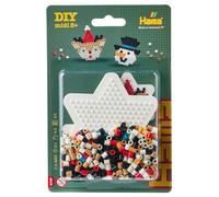 Hama Ironing Beads | Approx. 450 Beads, 1 Small Hexagonal Pegboard No. 270 & Ironing Paper | Mosaic Arts & Crafts Set for Creative Kids Aged 5+