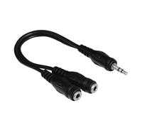 Y Audio Adapter 3.5mm Plug to 2x Coupling PC Notebook Speaker Headset