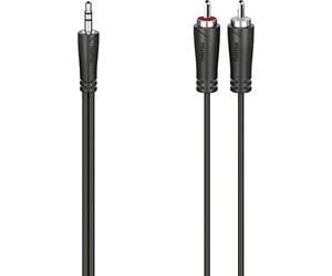 Hama Jack Cable 3.5 mm 2x RCA RCA Mini Jack 3.5 mm Flexible Materials 1.5 m Black