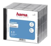 Hama Jewel CD Disc Cases (Pack of 10) Protective CD/DVD Cases, Transparent | Designed to hold a single CD/DVD in each case, ideal replacement for broken or lost cases