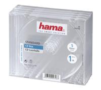Hama Jewel CD Disc Cases (Pack of 5) | Protective CD/DVD Cases | Transparent