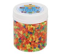 ボーネルンド Neon Mix - 3000 Pieces - Plastic Round Beads - Neon Red, Green, Blue, Yellow, Pink