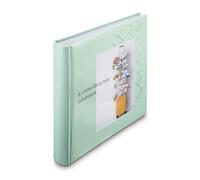 Hama Jumbo Journey 7719 30 x 30 cm 100 White Pages | Photo book, green/colourful, for self-design, photo album for gluing, with glassine protective pages, laminated, lined