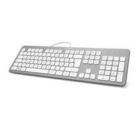 Hama KC-700 Slim USB Full Size Keyboard Scissor Switch Numpad Flat Silver