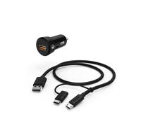 Hama Kfz-Ladeset Cigarette Lighter Quick Charge Usb-C Micro-Usb Charging Cable