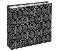 Memo Slip In Photo Album Holds 200 6 x 4 Photos Leaf Design Memories Black