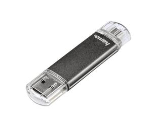 Hama Laeta Twin 32GB USB 2.0 Flash Pen Drive,Grey