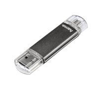 Hama Laeta Twin. 32GB USB flash drive USB Type-A 2.0 Grey