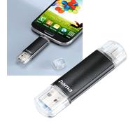 Hama Laeta Twin USB 3.0 Flash Drive 40 MB/s Black - 16GB - Twin Pack