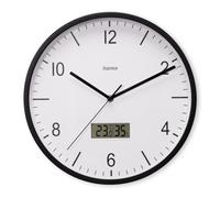 Hama Lanzarote Radio Controlled Wall Clock with Thermometer and Hygrometer, Ø 35 cm