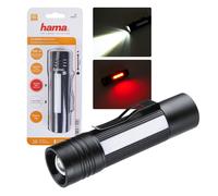 Hama LED Flashlight Aluminium Magnet Light 180 Lumen 100m Work - Warning