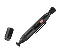 Hama Lens Pen for Cleaning Lenses and Filters | Removes Dust, Grease Stains and Other Dirt | With Lens Brush to Gently Brush Away Dirt Before Cleaning | Black