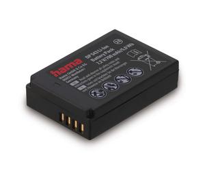 Hama Li-Ion battery "DP543" for Canon LP-E12 (Li-ion battery, replacement battery, battery pack, battery pack 700 mAh, Li-ion battery, camera battery, battery for EOS M, battery for EOS 100D) black