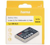 Hama LI-ION Battery Suitable For Nikon EN-EL5 Coolpix P510 P520 P530 P5000 P5100