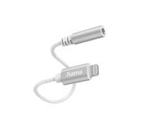 Hama Lightning to 3.5 mm Jack Headphone Adapter (iPhone Audio Adapter, AUX Adapter, Lightning to Headphone Jack, Apple iPad, MFI Certified) White
