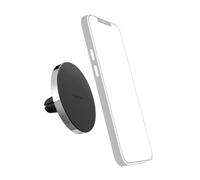 Hama "Lock Car Mobile Phone Holder, Magnetic, for Vent | Smartphone holder black/silver, mobile phone holder, car holder, for clamping, rubberised for iPhone 17 16 15 14 13 Pro Max