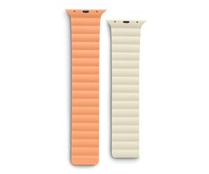 Hama Magnetic Bracelet Fantastic Feel for Apple Watch 38/40/41 mm, Orange/Beige
