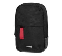 Hama "Matera Camera Bag 90M Small Camera Bag with Neck Strap and Belt Loop Camera Bag for Small Digital Cameras Shoulder Bag with Carry Strap and Accessory Compartments Recycled PET Black, Black, 7,5