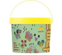 Hama Maxi Beads & Pegboards Bucket | Approx. 3000 Beads, 4 Transparent Pegboards, Printed Design Sheet, Instructions & Ironing Paper
